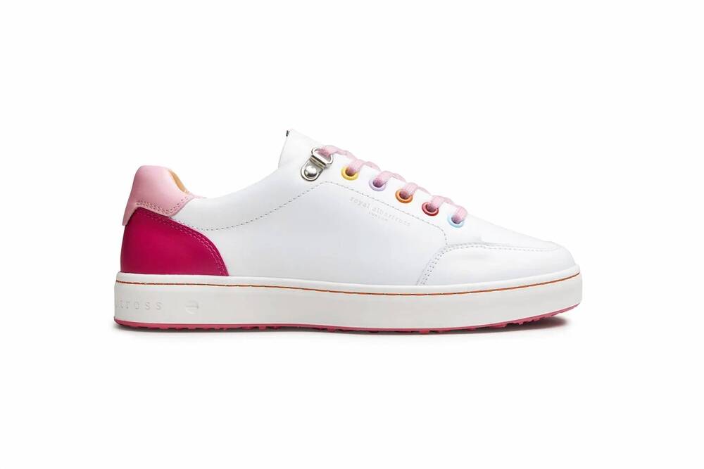 NEW ROYAL ALBARTROSS women's fieldfox shoe golf shoe in dream white/pink